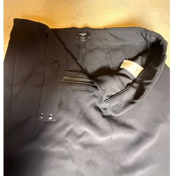 EXPRESS Editor Midi Skirt Pencil Career Business Office Black Size 6 NWT-952 - Picture 5 of 9